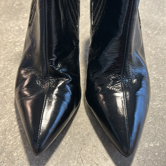 DVF Blk Patent Lthr" Mollo"  Kitten Heel Bootie by DVF- size 37 - Picture 4 of 7